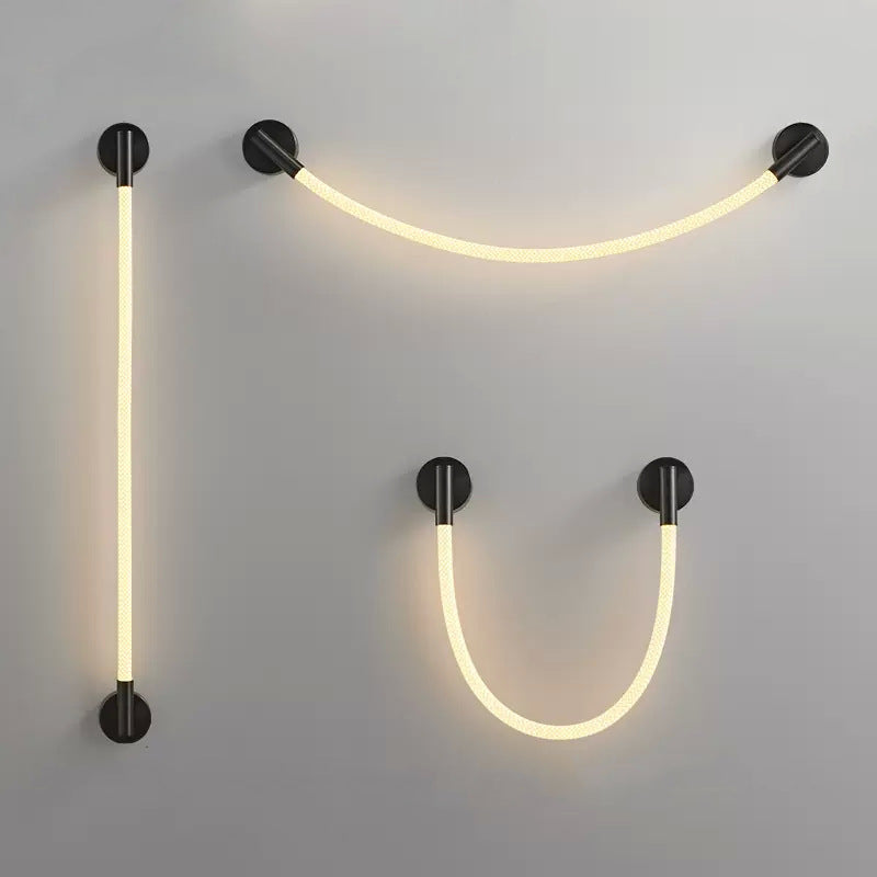 Creative Atmosphere Nordic Light Bulb Sofa Decoration Soft Silicone Strip Lamp