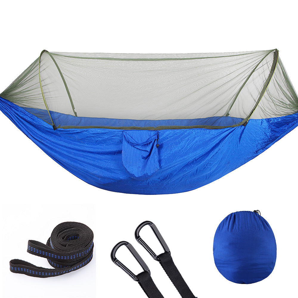 Pop-Up Camping Hammock with Mosquito Net - Quick Setup Portable Outdoor Bed