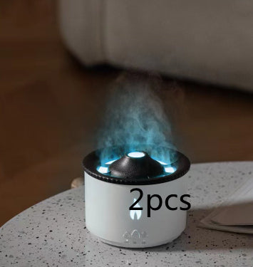 Ultrasonic Essential Oil Humidifier - Volcano Flame Aromatherapy Diffuser