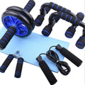 5-in-1 Home Fitness Kit - AB Roller, Jump Rope, Gripper & Push-Up Bars