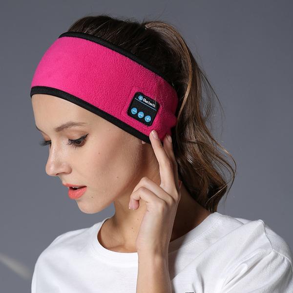 Bluetooth Fitness Headband - Wireless Music & Hands-Free Calls for Yoga & Running