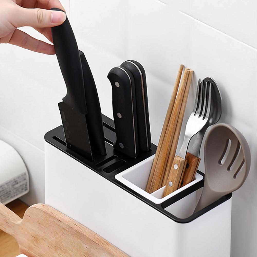 Kitchen Knife Storage Rack - Tableware Organizer for Countertop & Cabinet