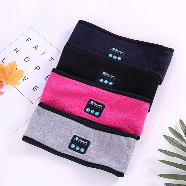 Bluetooth Fitness Headband - Wireless Music & Hands-Free Calls for Yoga & Running