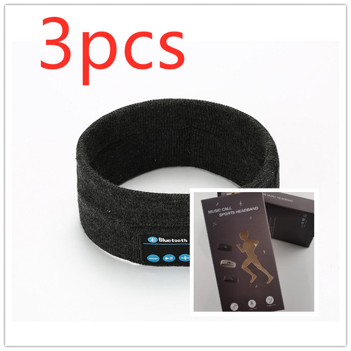 Bluetooth Fitness Headband - Wireless Music & Hands-Free Calls for Yoga & Running