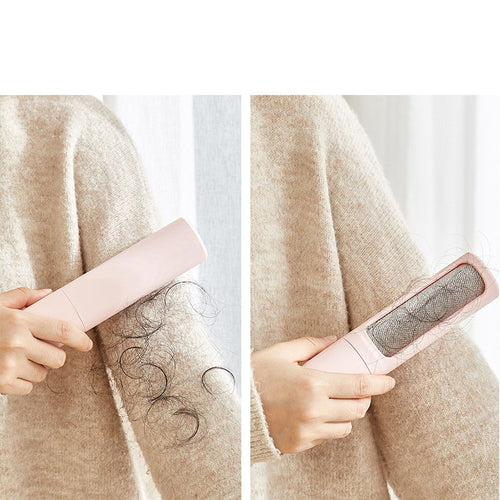 2-in-1 Reusable Pet Hair Remover Brush - Self-Cleaning Lint Roller