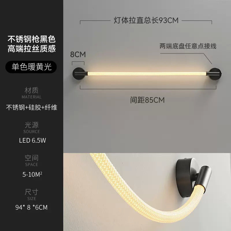 Creative Atmosphere Nordic Light Bulb Sofa Decoration Soft Silicone Strip Lamp