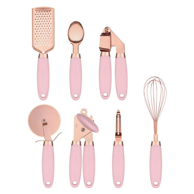 7-Piece Kitchen Peeler & Gadget Set - Stainless Steel Copper Plating