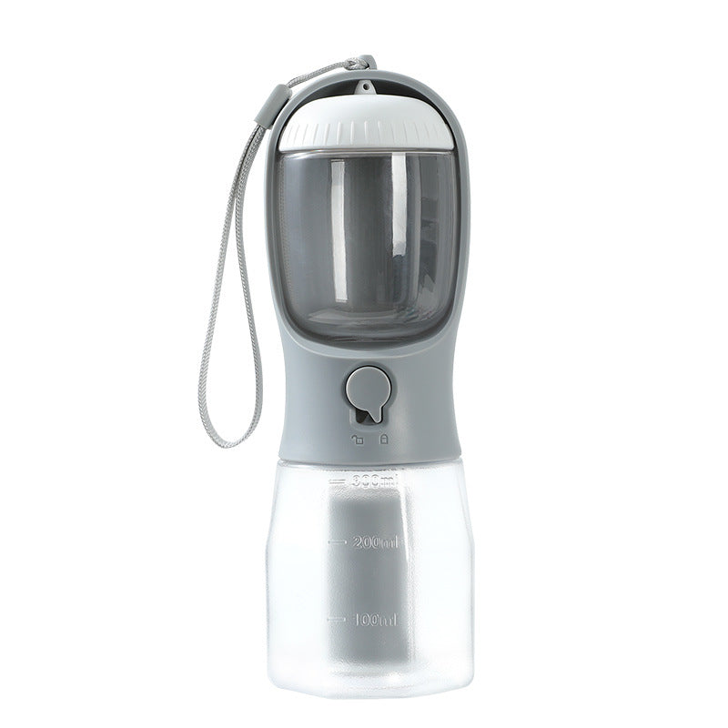 3-in-1 Portable Dog Water Bottle - Food Container & Waste Bag Dispenser