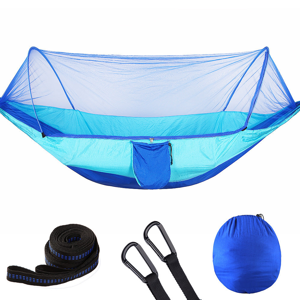 Pop-Up Camping Hammock with Mosquito Net - Quick Setup Portable Outdoor Bed
