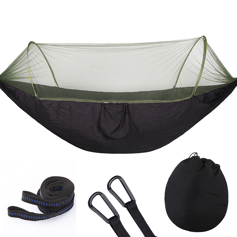 Pop-Up Camping Hammock with Mosquito Net - Quick Setup Portable Outdoor Bed
