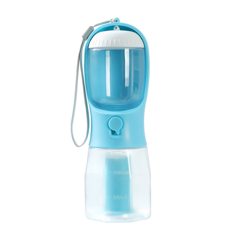 3-in-1 Portable Dog Water Bottle - Food Container & Waste Bag Dispenser