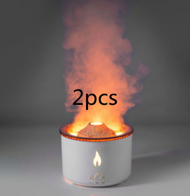 Ultrasonic Essential Oil Humidifier - Volcano Flame Aromatherapy Diffuser
