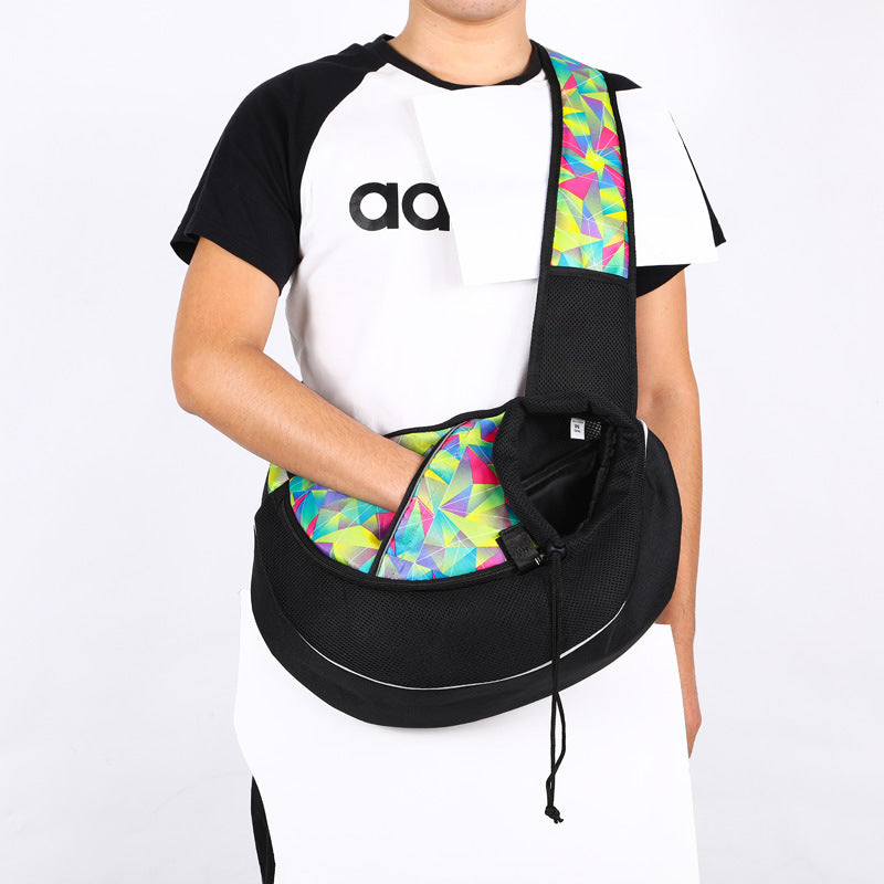 Portable Pet Carrier Bag - Breathable Crossbody for Dogs & Cats