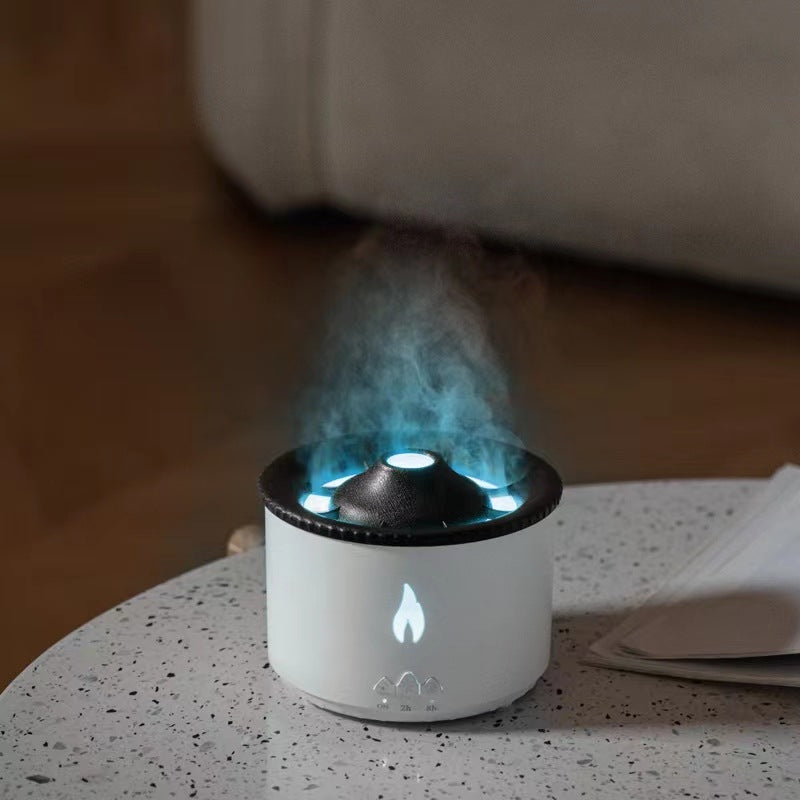 Ultrasonic Essential Oil Humidifier - Volcano Flame Aromatherapy Diffuser