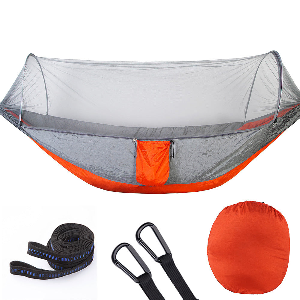Pop-Up Camping Hammock with Mosquito Net - Quick Setup Portable Outdoor Bed