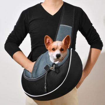 Portable Pet Carrier Bag - Breathable Crossbody for Dogs & Cats