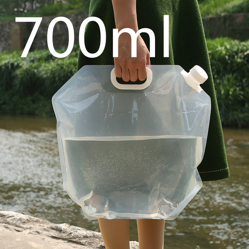 Foldable Camping Water Bag - 5L/10L Portable PVC Container for Hiking