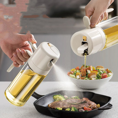 2-in-1 Oil Sprayer Bottle - BBQ Cooking Dispenser with Pour & Spray Modes