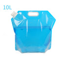 Foldable Camping Water Bag - 5L/10L Portable PVC Container for Hiking