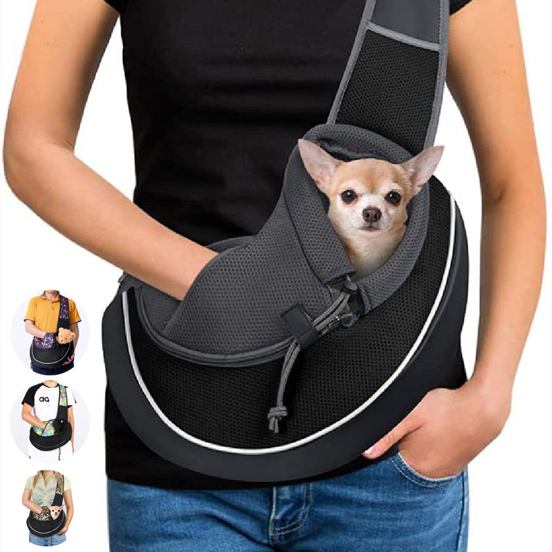 Portable Pet Carrier Bag - Breathable Crossbody for Dogs & Cats