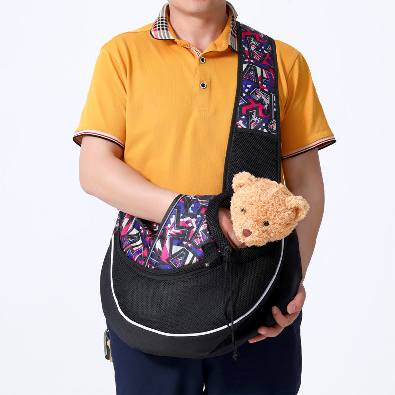 Portable Pet Carrier Bag - Breathable Crossbody for Dogs & Cats