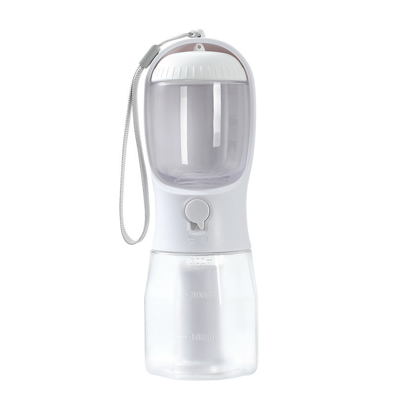 3-in-1 Portable Dog Water Bottle - Food Container & Waste Bag Dispenser