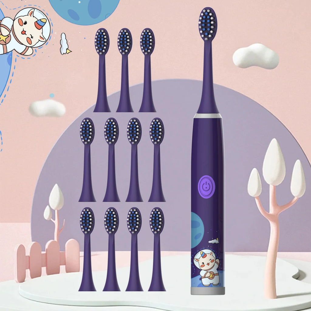 Kids Space Adventure Electric Toothbrush - Fun Cartoon Design for Healthy Smiles