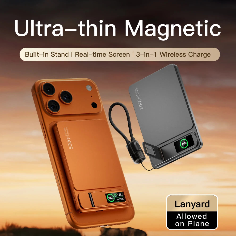 🔋 10000mAh MagSafe Power Bank - Magnetic Wireless 20W Fast Charging