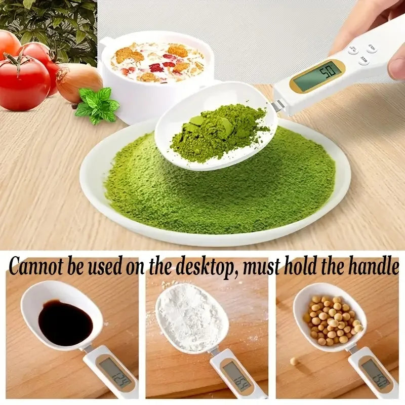 🥄 Mini Digital Spoon Scale - 0.1-500g Kitchen Measuring Spoon