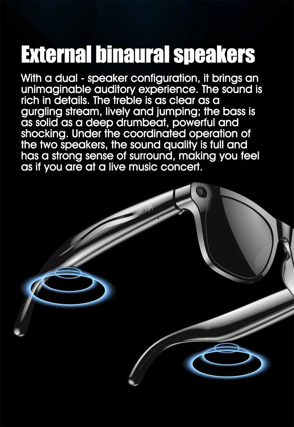 Smart 8K AI Glasses - 1200MP Camera with ChatGPT & Bluetooth