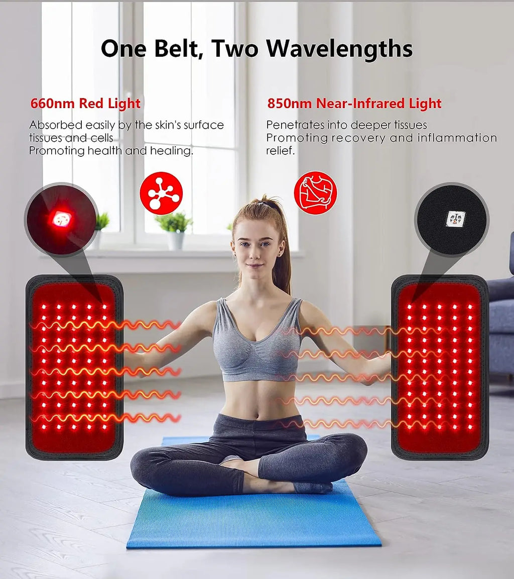 🔴 Medical-Grade Red Light Therapy Belt - 660nm & 850nm Dual-Chip Recovery