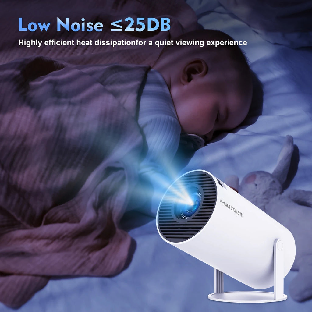 🎬 SkyCinema HY300 Pro - 180° Rotating Smart Projector for Ceiling Movies