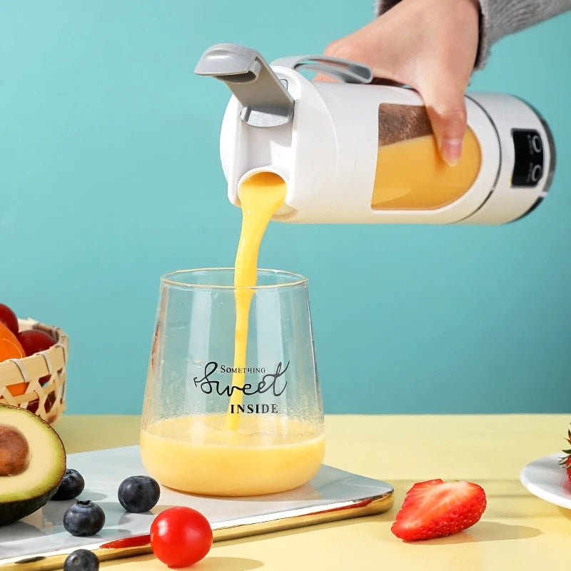 🍓 10-Blade Portable Blender 450ml - USB Rechargeable Smoothie & Ice Crusher