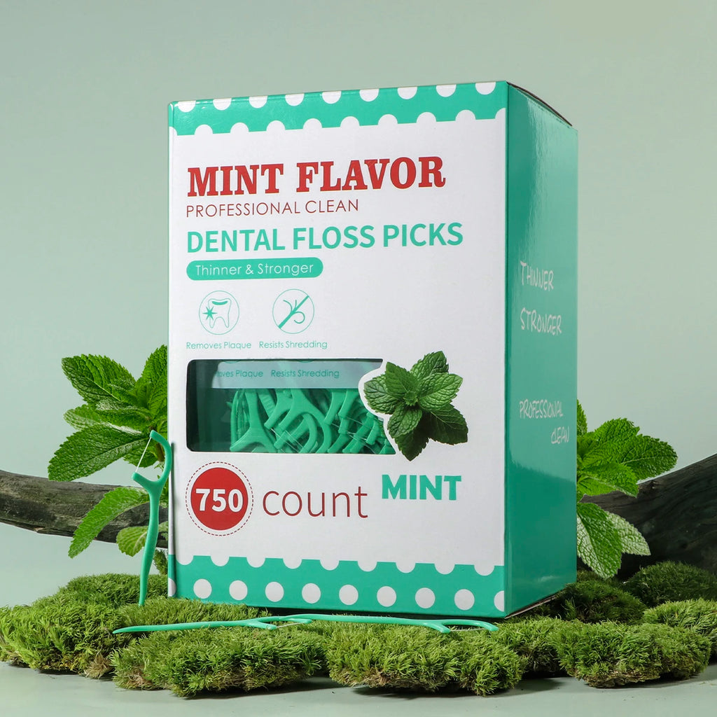 🦷 Mint Dental Floss Sticks - Portable Disposable Deep Cleaning Oral Care