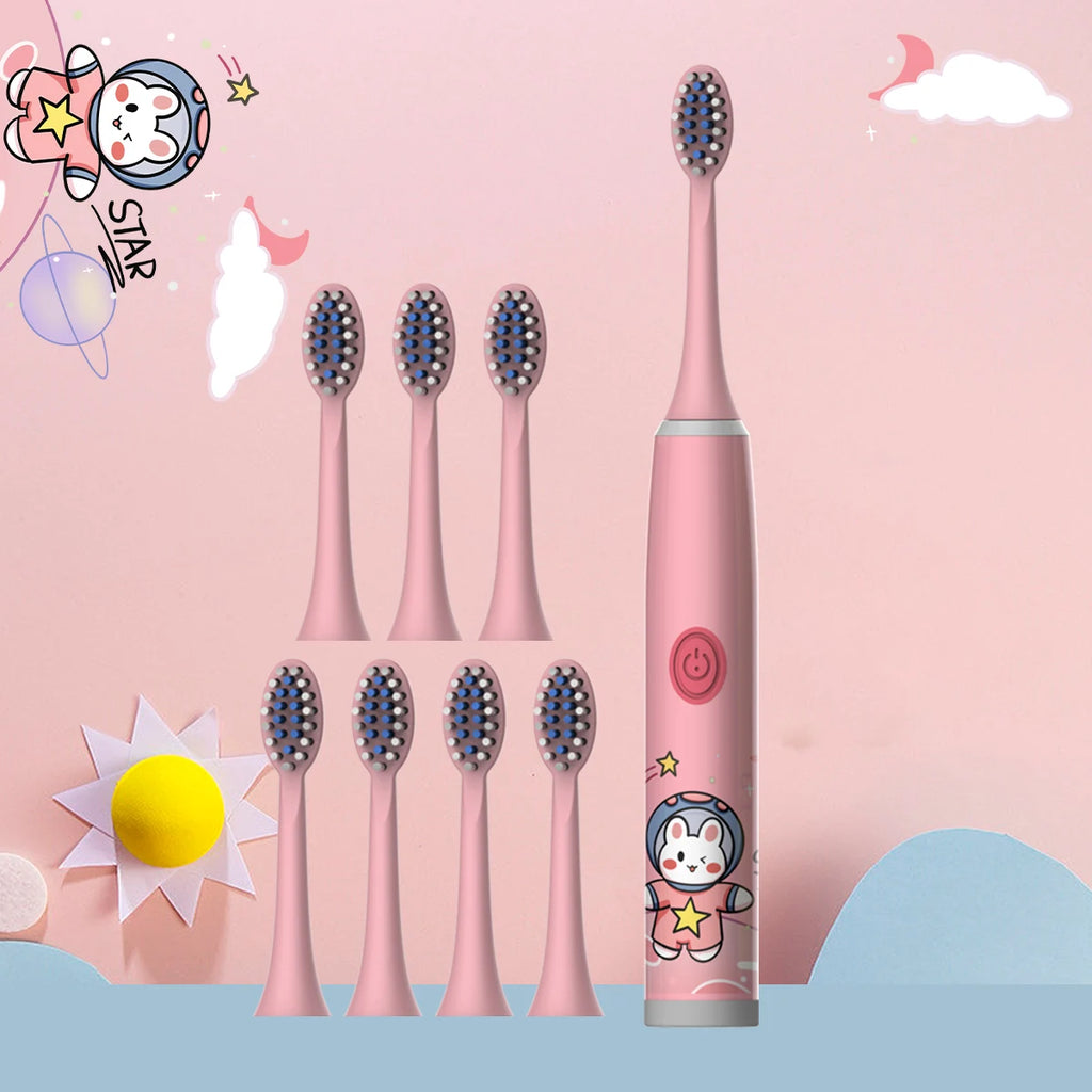 Kids Space Adventure Electric Toothbrush - Fun Cartoon Design for Healthy Smiles