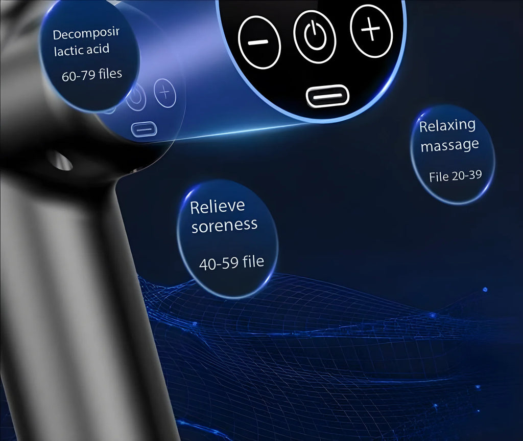 💪 Lenovo Massage Gun - Deep Muscle Relief with LED Touch Screen & 8 Heads