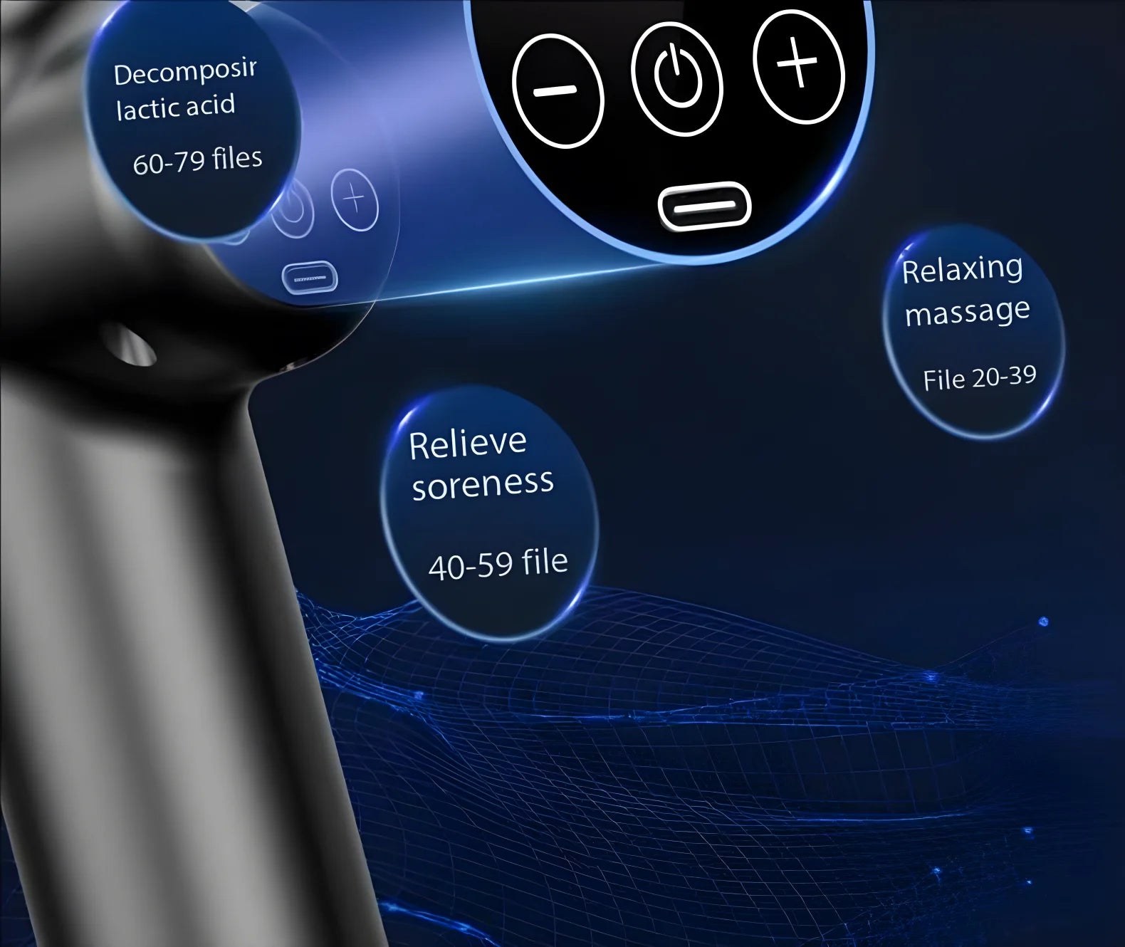 💪 Lenovo Massage Gun - Deep Muscle Relief with LED Touch Screen & 8 Heads