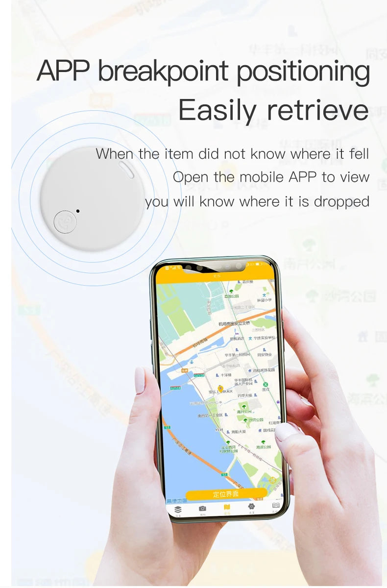 📍 Mini GPS Tracker - Bluetooth Smart Tag for Keys, Pets, Kids & Wallet
