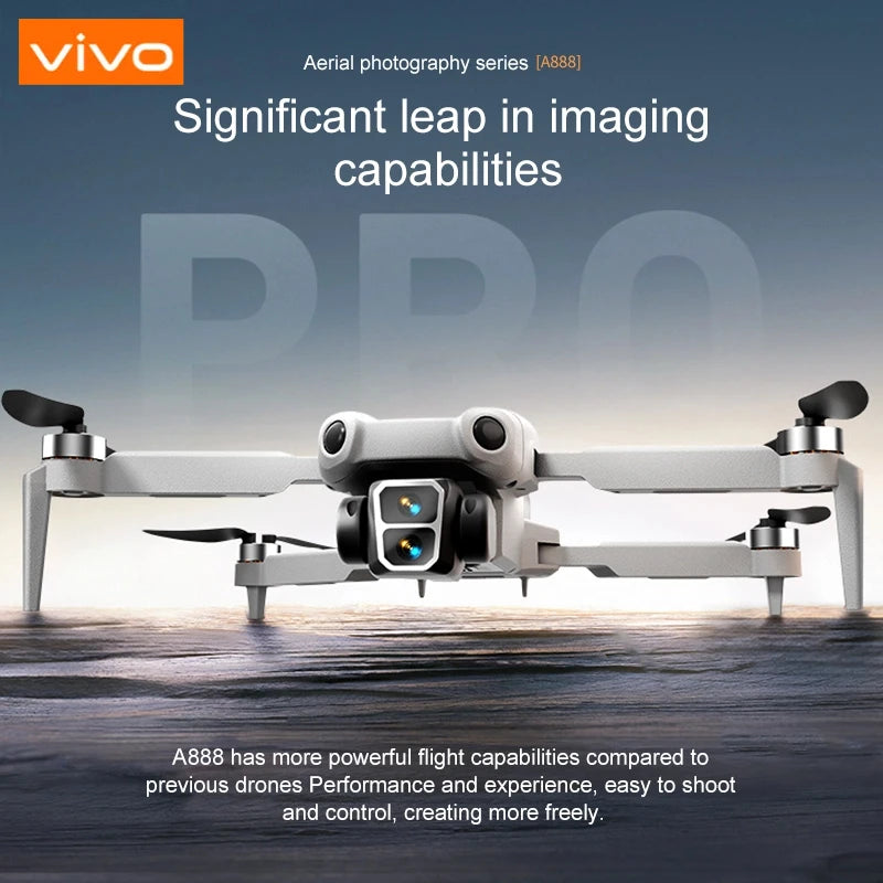 8K Pro VR Drone - Dual HD Camera with Obstacle Avoidance & Brushless Motor