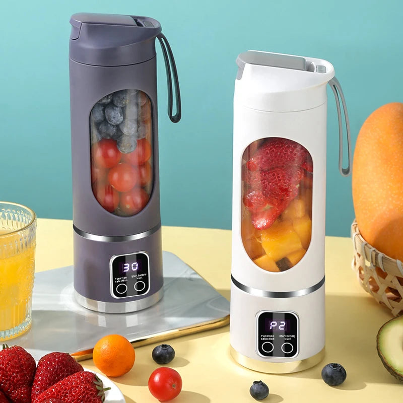🍓 10-Blade Portable Blender 450ml - USB Rechargeable Smoothie & Ice Crusher