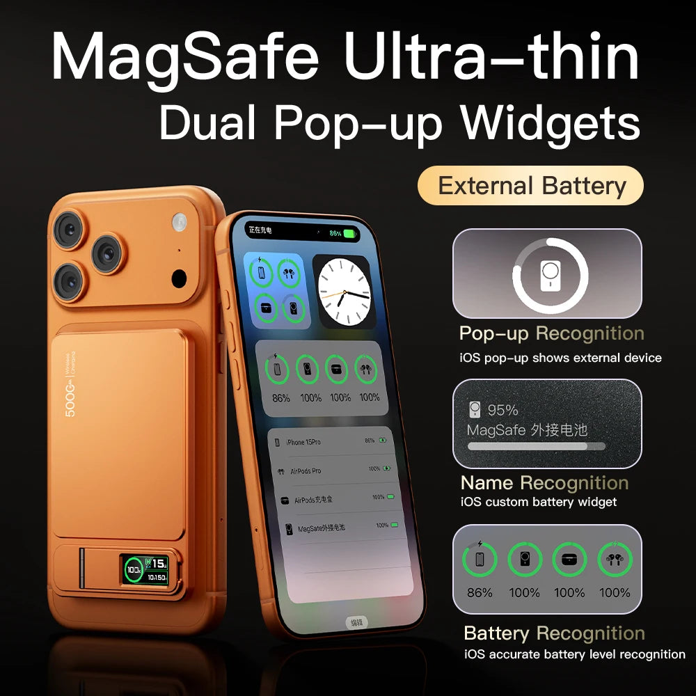 🔋 10000mAh MagSafe Power Bank - Magnetic Wireless 20W Fast Charging