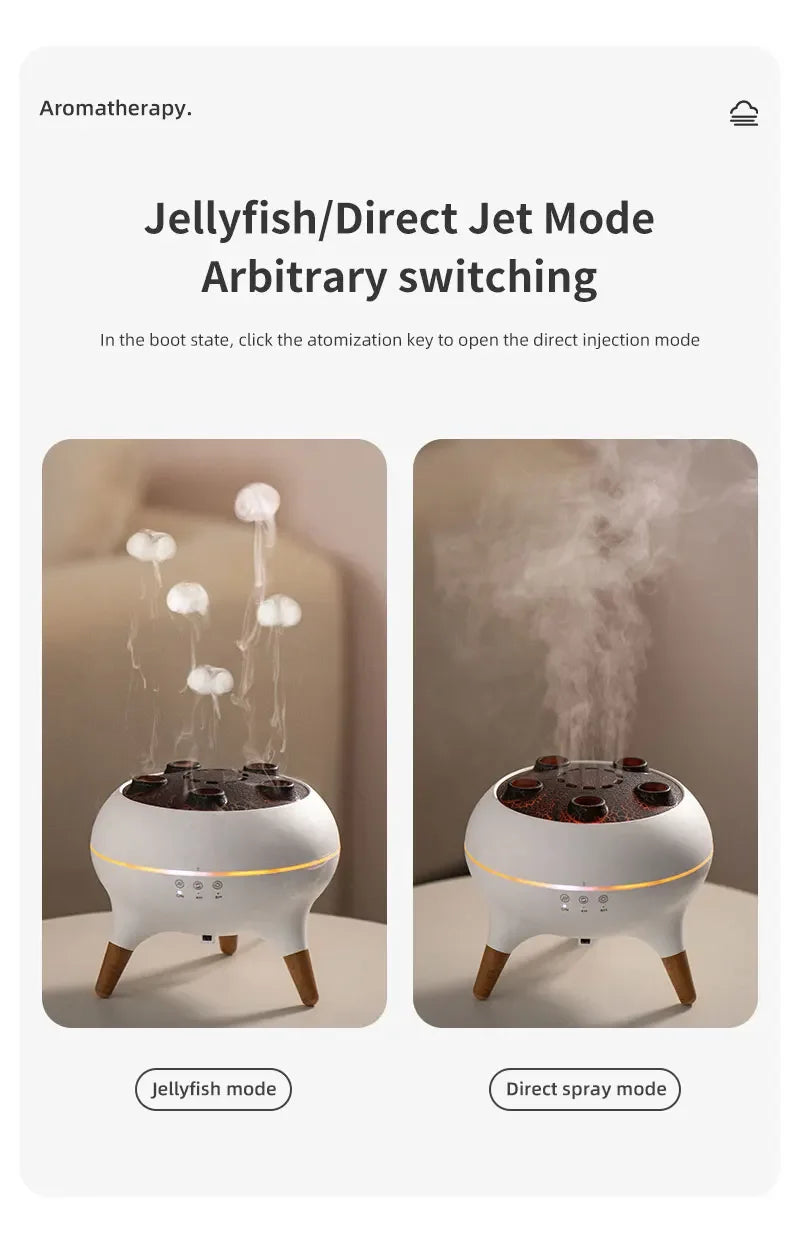 🪼 Jellyfish Air Humidifier 250ml - Essential Oil Diffuser with 7 Color Lights