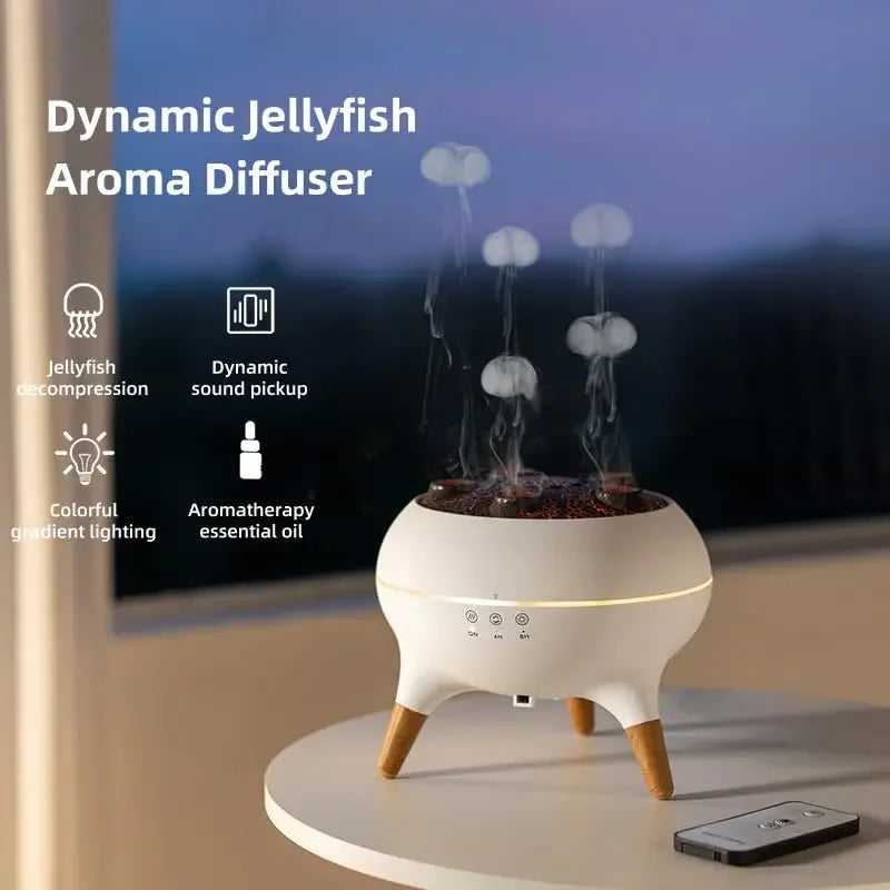 🪼 Jellyfish Air Humidifier 250ml - Essential Oil Diffuser with 7 Color Lights