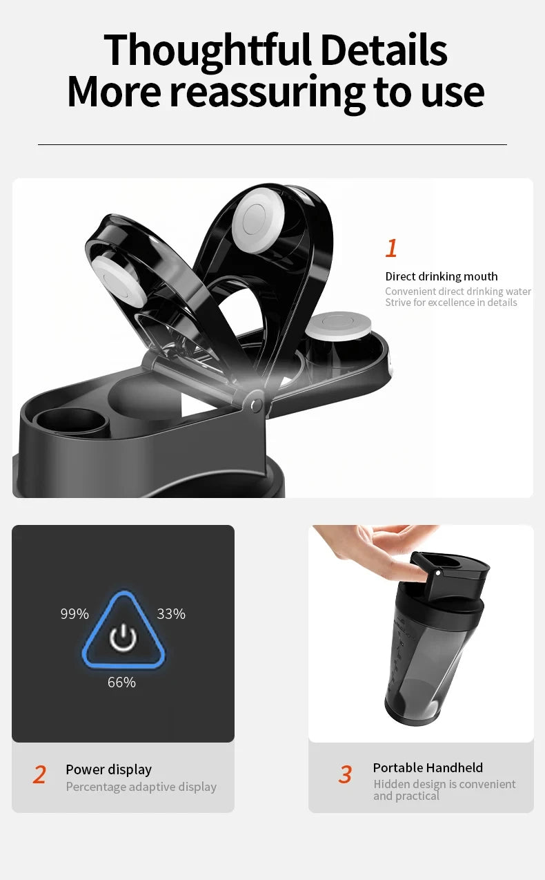 💪 TitanBlend 700 - High-Capacity USB Power Blender for Elite Workouts