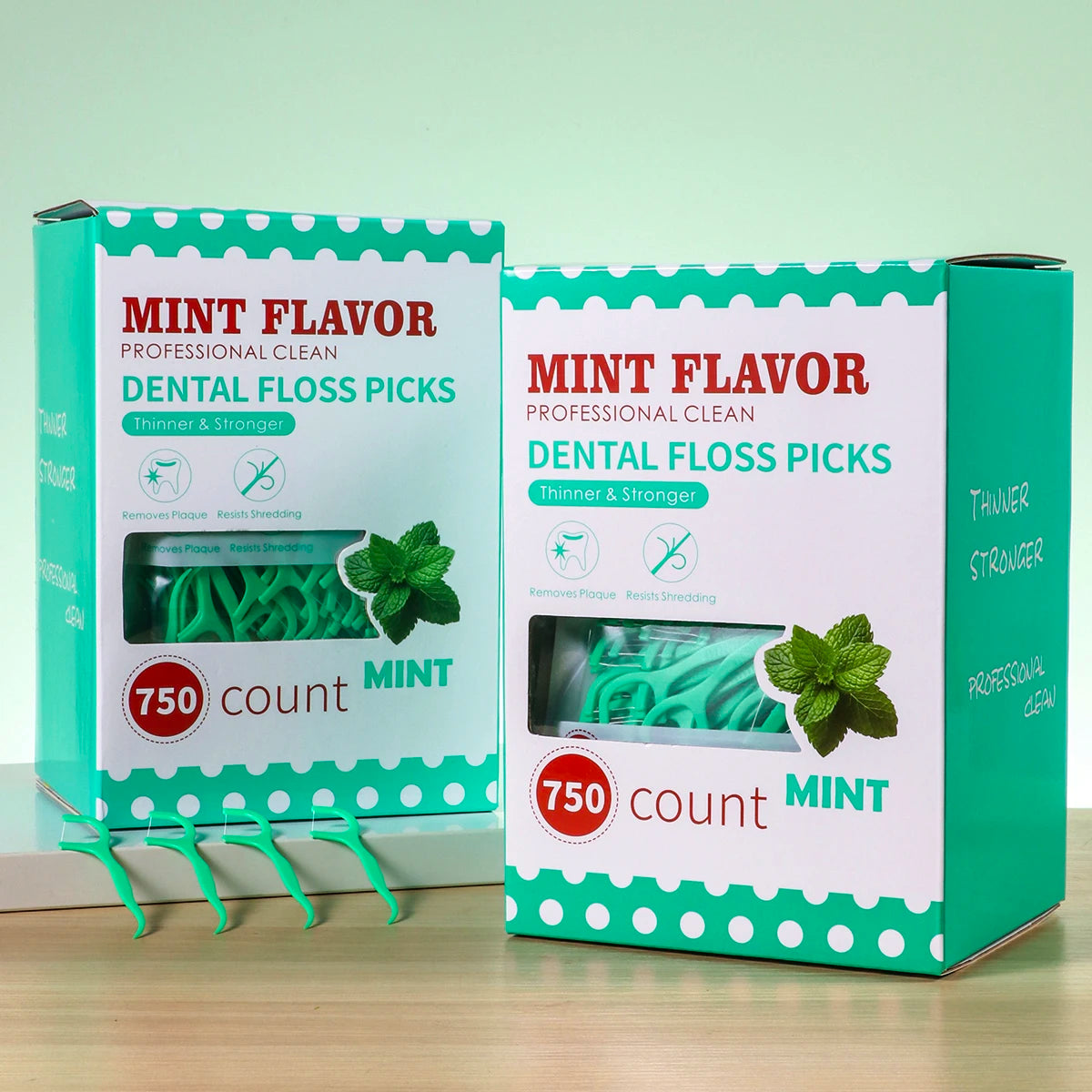 🦷 Mint Dental Floss Sticks - Portable Disposable Deep Cleaning Oral Care
