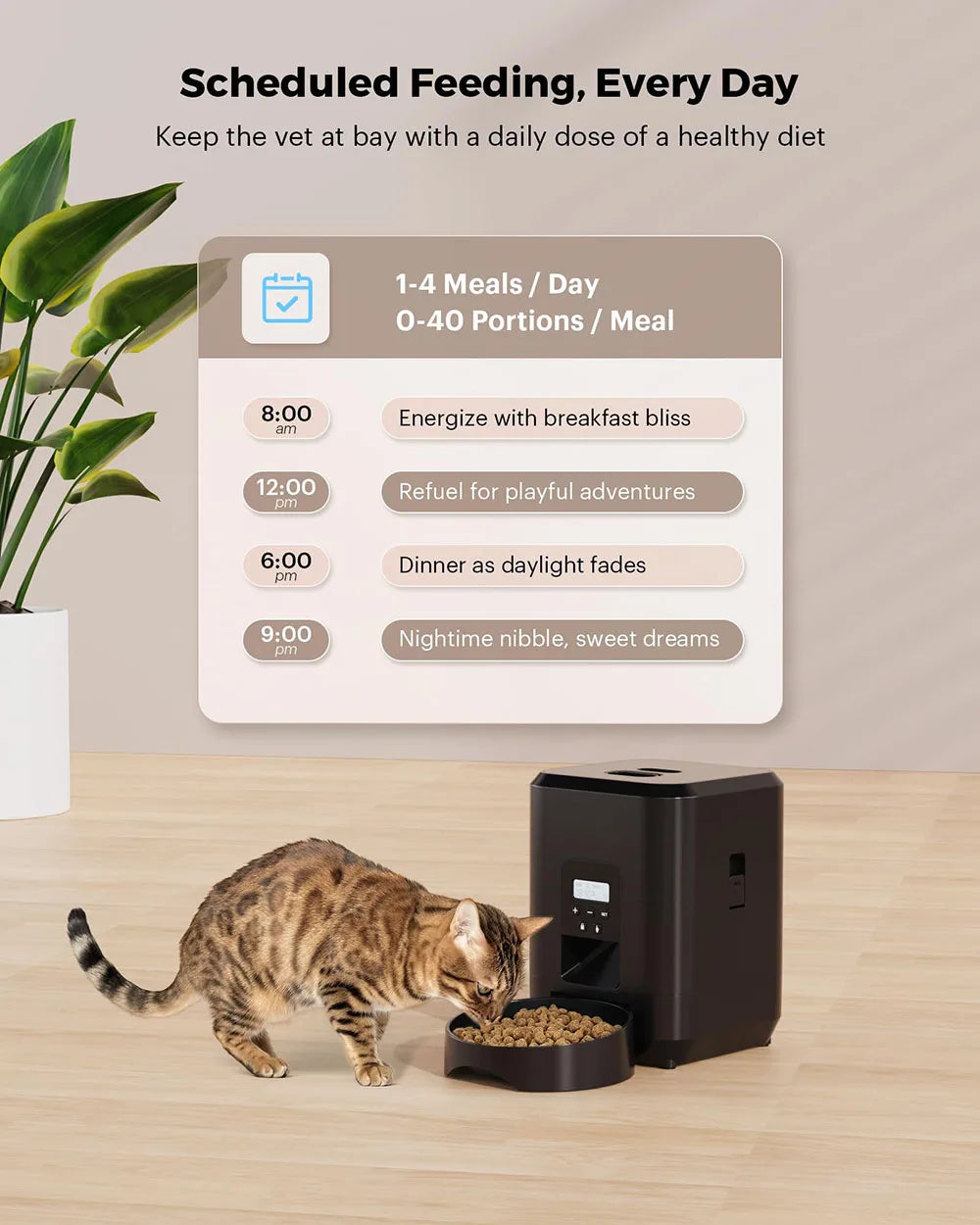🐾 Smart Automatic Pet Feeder - Portion Control, Never Miss a Meal!