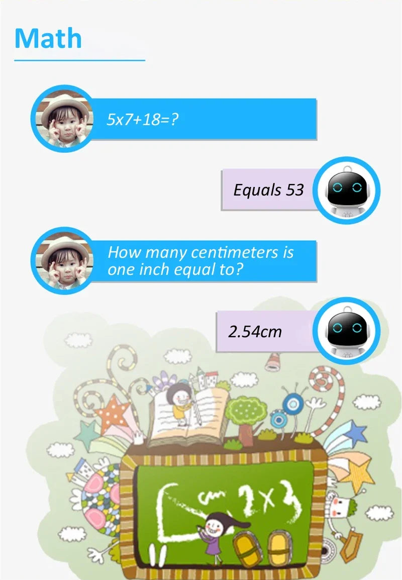 ChatGPT AI Smart Robot for Kids - 61 Languages Educational Companion
