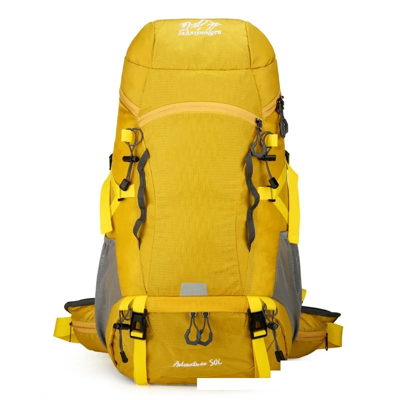 🏔️ 50L Outdoor Hiking Backpack - Rainproof Nylon Camping Rucksack
