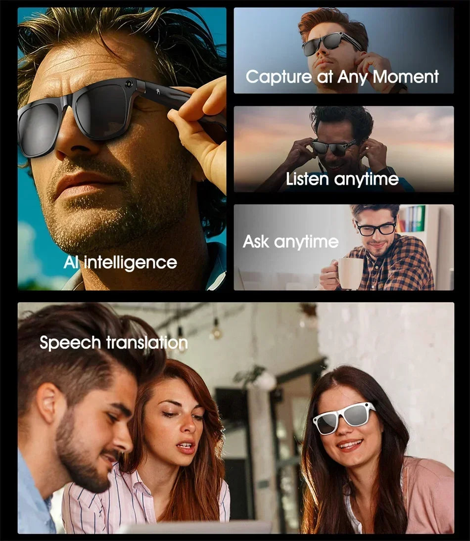 Smart 8K AI Glasses - 1200MP Camera with ChatGPT & Bluetooth