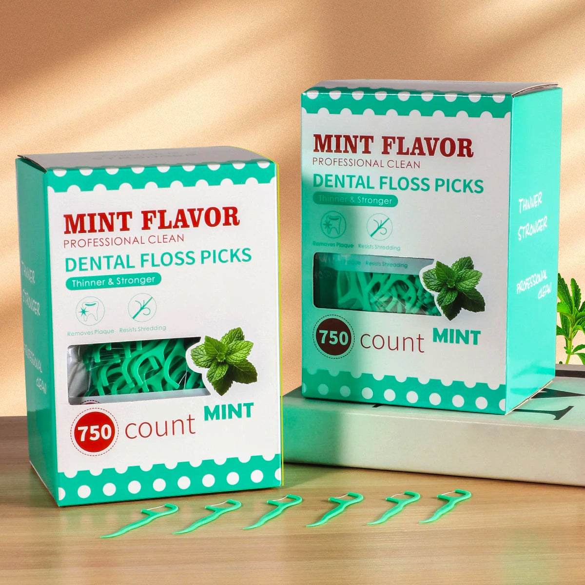 🦷 Mint Dental Floss Sticks - Portable Disposable Deep Cleaning Oral Care
